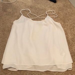 H&M white chiffon tank